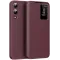 Coque portefeuille Phonesta Smart Window pour Samsung Galaxy S25 Edge - Bordeaux