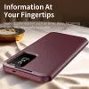Coque portefeuille Phonesta Smart Window pour Samsung Galaxy S25 FE - Bordeaux 5