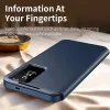 Coque portefeuille Phonesta Smart Window pour Samsung Galaxy S25 FE - Bleu foncé 5