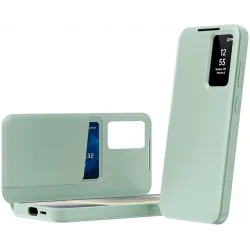 Coque portefeuille Phonesta Smart Window pour Samsung Galaxy S26 Ultra - Vert clair