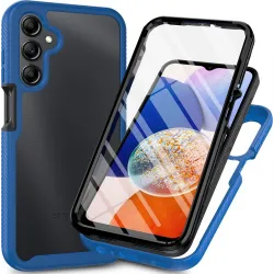 Coque intégrale Phonesta Total Protect 360 protecteur d'écran pour Samsung Galaxy A16 - Bleu foncé