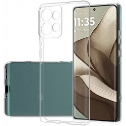 Coque arrière en silicone Phonesta Ultra-Thin pour Motorola Edge 50 - Transparent