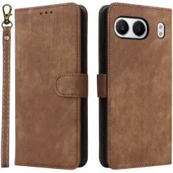 Coque portefeuille Phonesta Vintage Skin pour OnePlus Nord 4 - Marron