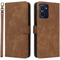 Coque portefeuille Phonesta Vintage Skin pour HMD Pulse/Pulse Plus/Pulse Pro - Marron