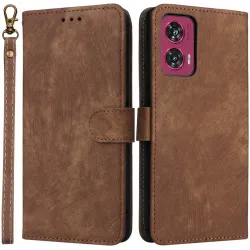 Coque portefeuille Phonesta Vintage Skin pour Motorola Edge 50 Fusion - Marron