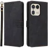 Coque portefeuille Phonesta Vintage Skin pour Motorola Edge 50 Ultra - Noir 0