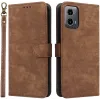Coque portefeuille Phonesta Vintage Skin pour Motorola Moto G45 / Moto G34 - Marron