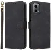 Coque portefeuille Phonesta Vintage Skin pour Motorola Moto G45 / Moto G34 - Noir