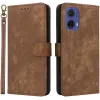 Coque portefeuille Phonesta Vintage Skin pour Motorola Moto G85 - Marron