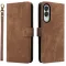 Coque portefeuille Phonesta Vintage Skin pour Samsung Galaxy S25 Edge - Marron