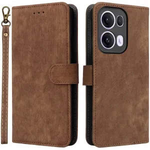 Coque portefeuille Phonesta Vintage Skin pour Oppo Reno13 Pro - Marron