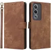 Coque portefeuille Phonesta Vintage Skin pour Oppo A80 - Marron