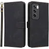 Coque portefeuille Phonesta Vintage Skin pour Oppo Reno12 Pro - Noir