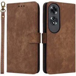 Coque portefeuille Phonesta Vintage Skin pour Oppo A60 4G - Marron