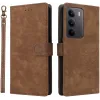 Coque portefeuille Phonesta Vintage Skin pour Realme 14x / C75 - Marron