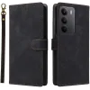 Coque portefeuille Phonesta Vintage Skin pour Realme 14x / C75 - Noir