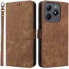 Coque portefeuille Phonesta Vintage Skin pour Realme C63/C61 / Note 60 - Marron