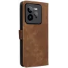 Coque portefeuille Phonesta Vintage Skin pour Realme GT 7 Pro - Marron 8