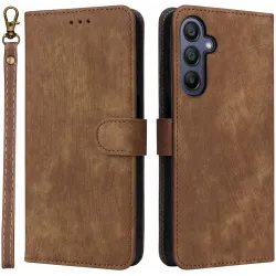 Coque portefeuille Phonesta Vintage Skin pour Samsung Galaxy A16 - Marron