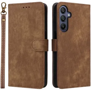 Coque portefeuille Phonesta Vintage Skin pour Samsung Galaxy A16 - Marron