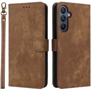 Coque portefeuille Phonesta Vintage Skin pour Samsung Galaxy A26 - Marron