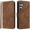 Coque portefeuille Phonesta Vintage Skin pour Samsung Galaxy S24 FE - Marron