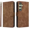 Coque portefeuille Phonesta Vintage Skin pour Samsung Galaxy S25 Plus - Marron