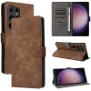 Coque portefeuille Phonesta Vintage Skin pour Samsung Galaxy S24 Ultra - Marron 2
