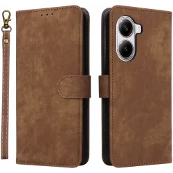 Coque portefeuille Phonesta Vintage Skin pour Xiaomi Poco X7 Pro - Marron