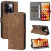 Coque portefeuille Phonesta Vintage Skin pour Xiaomi 14T - Marron 5