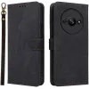 Coque portefeuille Phonesta Vintage Skin pour Xiaomi Redmi A3 - Noir