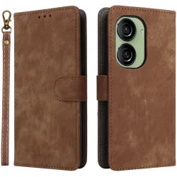 Coque portefeuille Phonesta Vintage Skin pour Asus Zenfone 10 - Marron