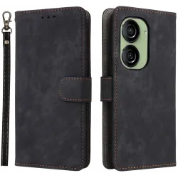 Coque portefeuille Phonesta Vintage Skin pour Asus Zenfone 10 - Noir