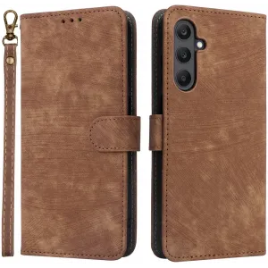 Coque portefeuille Phonesta Vintage Skin pour Samsung Galaxy A25 - Marron