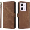 Coque portefeuille Phonesta Vintage Skin pour Xiaomi Poco M7 Pro - Marron 0