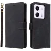Coque portefeuille Phonesta Vintage Skin pour Xiaomi Poco M7 Pro - Noir
