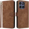 Coque portefeuille Phonesta Vintage Skin pour Motorola Edge 60 / Edge 60 Fusion - Marron