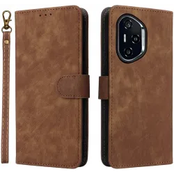 Coque portefeuille Phonesta Vintage Skin pour HONOR 400 - Marron