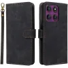 Coque portefeuille Phonesta Vintage Skin pour Motorola Edge 60 Pro - Noir