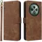 Coque portefeuille Phonesta Vintage Skin pour Oppo Reno12 F/Reno12 FS - Marron