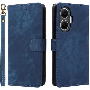 Coque portefeuille Phonesta Vintage Skin pour Xiaomi Poco F7 - Bleu