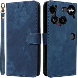 Coque portefeuille Phonesta Vintage Skin pour Nothing Phone (3) - Bleu