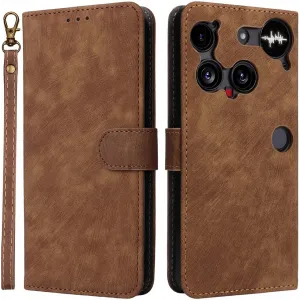 Coque portefeuille Phonesta Vintage Skin pour Nothing Phone (3) - Marron