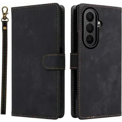 Coque portefeuille Phonesta Vintage Skin pour Samsung Galaxy Z Fold 7 - Noir