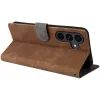 Coque portefeuille Phonesta Vintage Skin pour Samsung Galaxy S25 FE - Marron 5