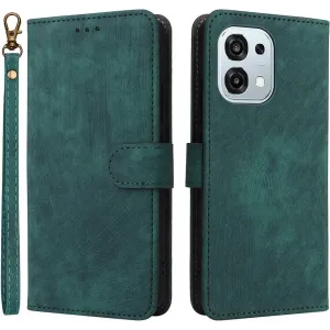 Coque portefeuille Phonesta Vintage Skin pour Oppo A6 Pro - Vert