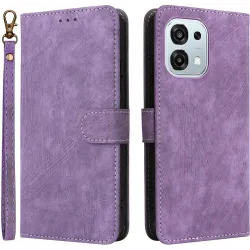 Coque portefeuille Phonesta Vintage Skin pour Oppo A6 Pro - Violet