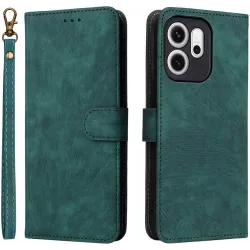Coque portefeuille Phonesta Vintage Skin pour Oppo Reno14 F/FS - Vert