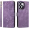 Coque portefeuille Phonesta Vintage Skin pour Oppo Reno14 F/FS - Violet