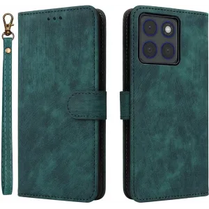 Coque portefeuille Phonesta Vintage Skin pour Motorola Edge 70 - Vert